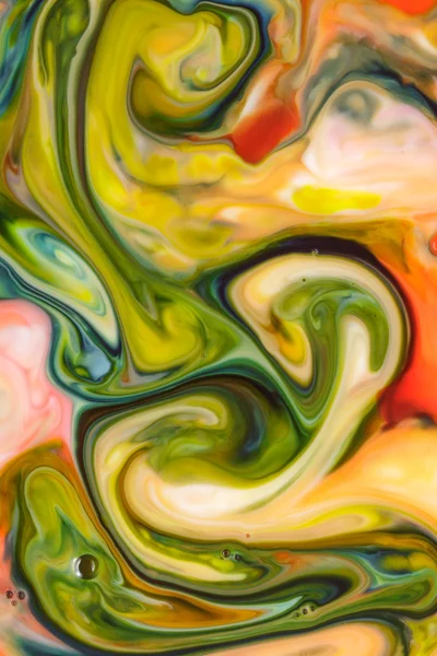 Colorante de alimentos sobre la leche fondo abstracto — Foto de Stock