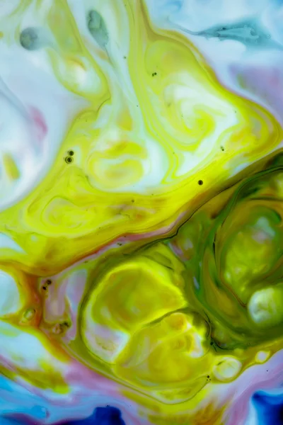 Colorante de alimentos sobre la leche fondo abstracto — Foto de Stock