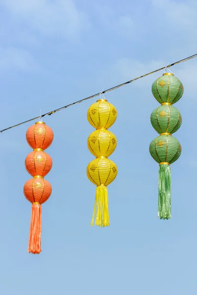 Thajské festivalové dekorace s lucernou, Thajsko. — Stock fotografie