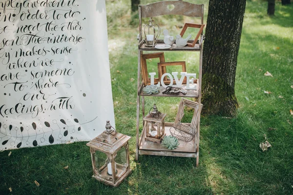 Lugar de casamento em floresta — Fotografia de Stock