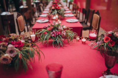 Ziyafet için güzel düğün iç 