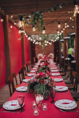 Ziyafet için güzel düğün iç 
