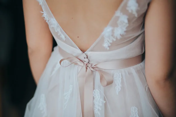 Bride Wearing Wedding Dress — Stock Photo, Image