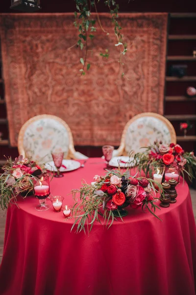Svatební hostina dekor — Stock fotografie