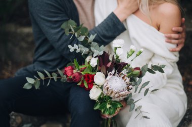 Düğün, gelin ve damat.