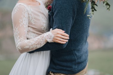 Düğün, gelin ve damat.