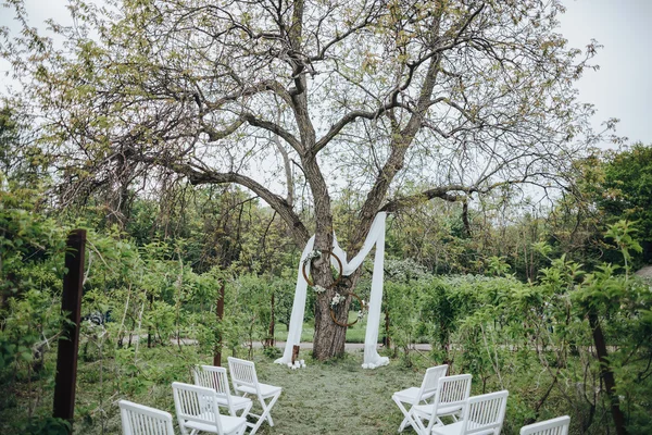 Área da cerimônia de casamento perto — Fotografia de Stock