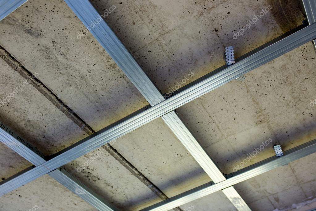 Suspended Ceiling Structure Before Installation Of Gypsum