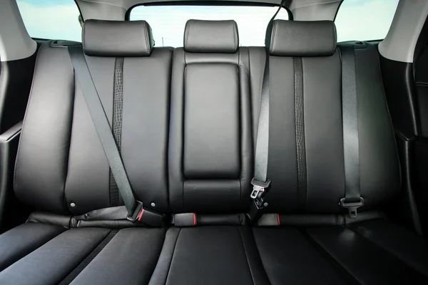 Back passenger seats in modern comfortable car