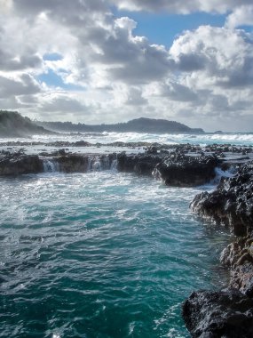 Kraliçe hamamı, Princeville, kuzey kıyısı Kauai.