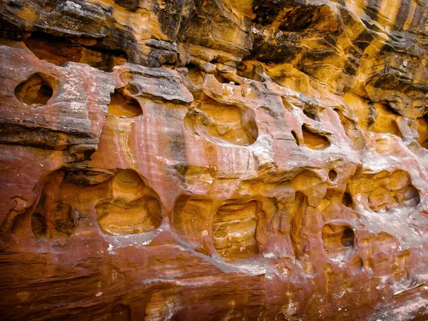 Extrañas Texturas Geológicas Colores Vívidos Del Gran Lavado Finales Otoño — Foto de Stock