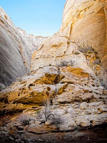 Konstiga Färger Och Texturer Great Wash Canyon Slutet Hösten Capitol — Stockfoto