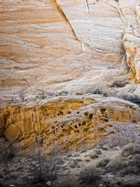 Extraños Colores Texturas Del Gran Cañón Lavado Finales Otoño Parque — Foto de Stock