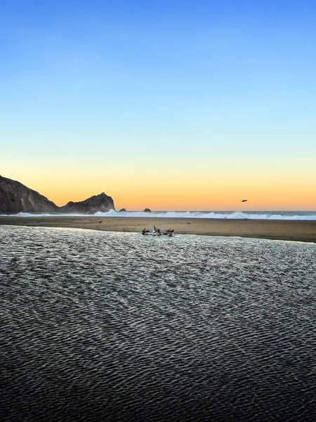 Amanhecer Dezembro Colorido Gaivotas Point Reyes Califórnia Costa Pacífico — Fotografia de Stock