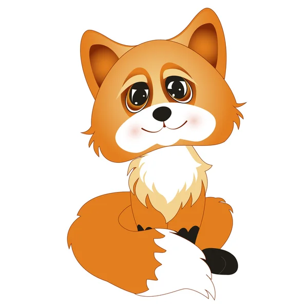 Cute cartoon fox. Vector illustration. — Stock Vector