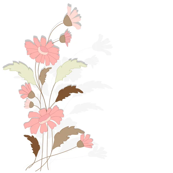 Fleurs, vecteur — Image vectorielle