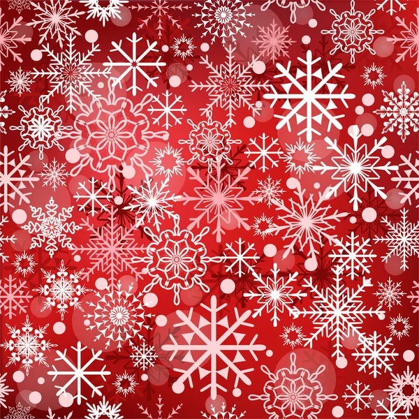 Snowflakes seamless pattern, snow background. Vector — Stock Vector