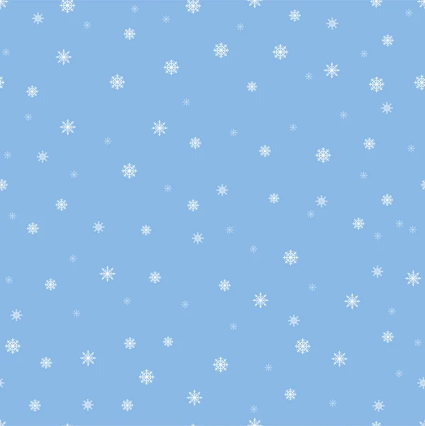 Copos de nieve patrón sin costuras, fondo de nieve. Vector — Archivo Imágenes Vectoriales