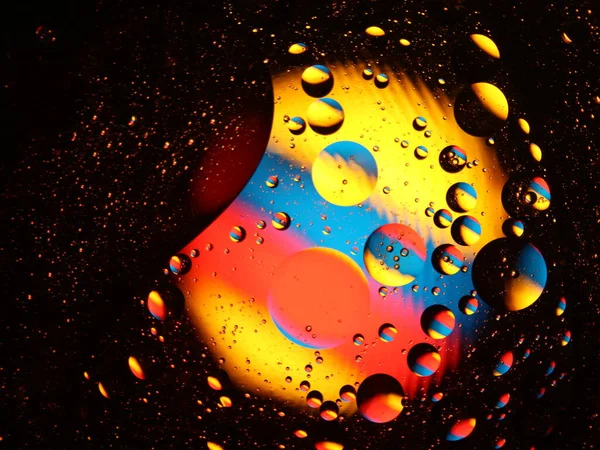 Olika Abstrakta Bubblor Färgade Sfärer Sällsynta Spektakulära Vätskor — Stockfoto