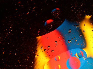 Farklı soyut kabarcıklar. Renkli küreler. Nadir bulunan muhteşem sıvılar.