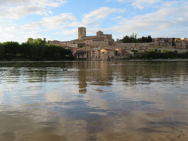 España Medieval Zamora Ciudad Castillo Antiguo Río Vacaciones — Foto de Stock