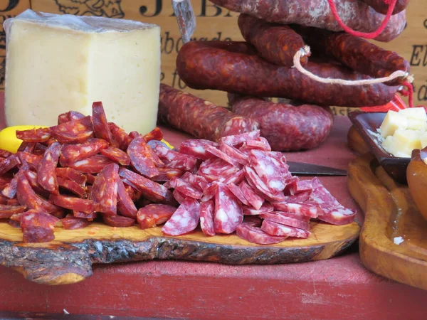 Deliciosa Salchicha Natural Artesanal Pueblo Sabroso Tradicional —  Fotos de Stock