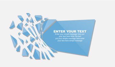 CRUSHED ELEMENTE TEMPLATE MESSAGE STICKER BLUE clipart