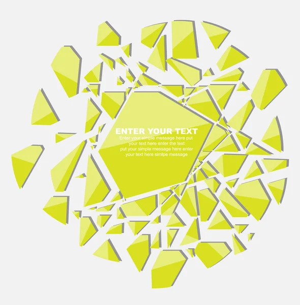 压碎的单元模板消息贴纸第二版黄色 — 图库矢量图片