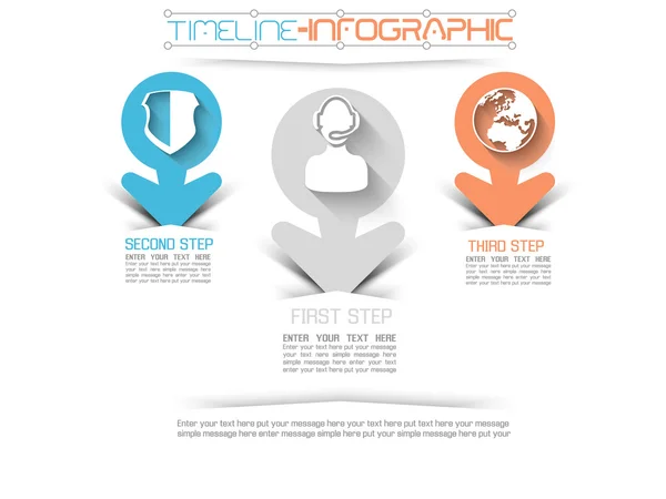Zaman çizelgesi Infographic yeni stil 10 mavi — Stok Vektör