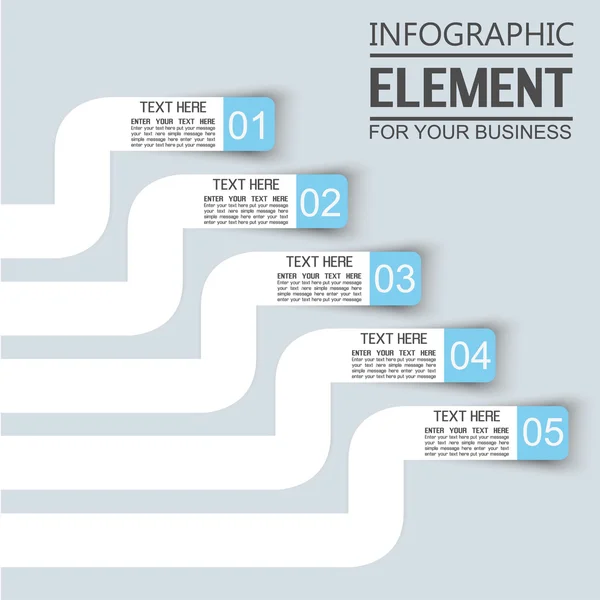 Öğe için iş üçüncü Edition mavi Infographic şablon geometrik şekil için — Stok Vektör