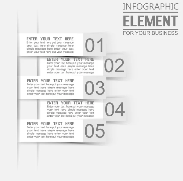 Element für Infografik Vorlage geometrische Figur Aufkleber weiß dritte Auflage — Stockvektor