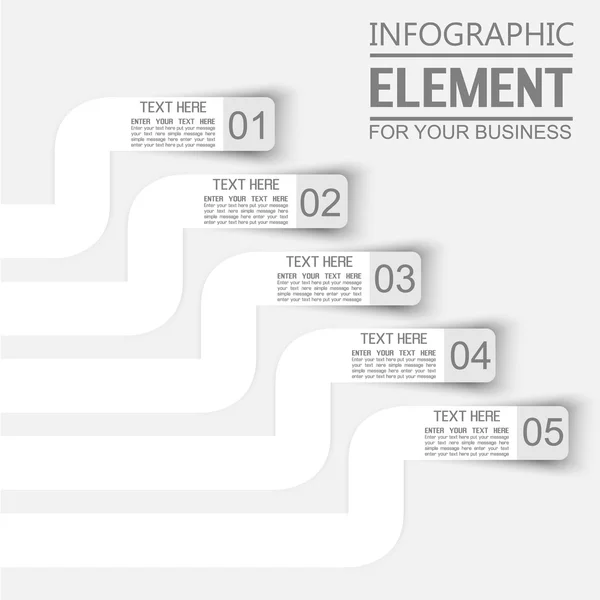 ELEMENTO PARA LA PLANTILLA DE TEMPLO INFOGRÁFICO FIGURA GEOMÉTRICA PARA SU EMPRESA TERCERA EDICIÓN BLANCA — Archivo Imágenes Vectoriales