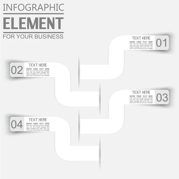 ELEMENT FOR INFOGRAPHIC TEMPLATE GEOMETRIC FIGURE THIRD EDITION WHITE — Stock Vector