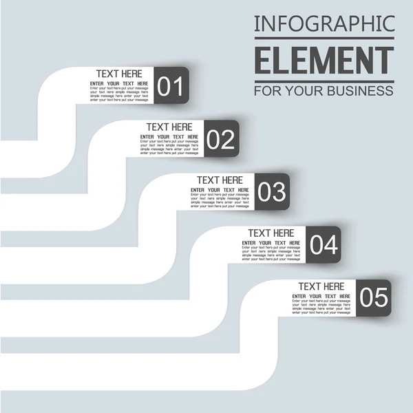 ELEMENTO PARA LA PLANTILLA INFOGRÁFICA FIGURA GEOMÉTRICA PARA SU EMPRESA TERCERA EDICIÓN NEGRA — Archivo Imágenes Vectoriales