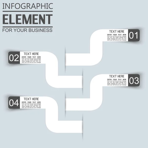 ELEMENTO PARA LA PLANTILLA INFOGRÁFICA GEOMÉTRICA FIGURA TERCERA EDICIÓN NEGRA — Vector de stock