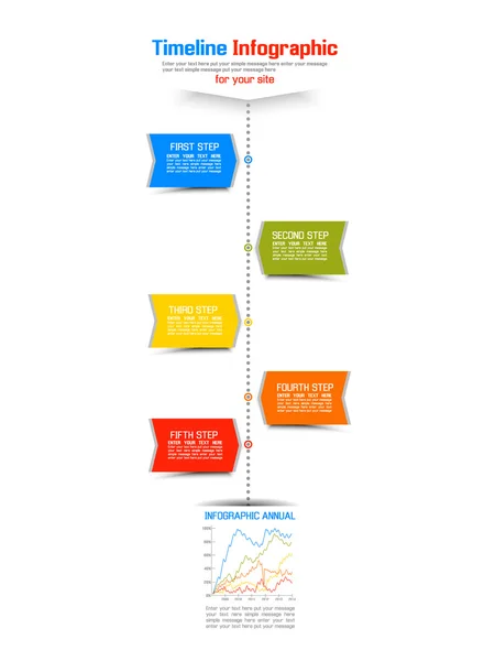 टाइमलाइन इन्फोग्राफिक नई स्टाइल 8 — स्टॉक वेक्टर