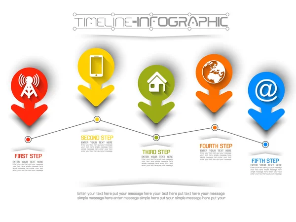 TIMELINE INFOGRAPHIC NEW STYLE  9 — Stock Vector