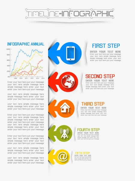 TEMPO INFOGRAFICO NUOVO STYLE 13 — Vettoriale Stock