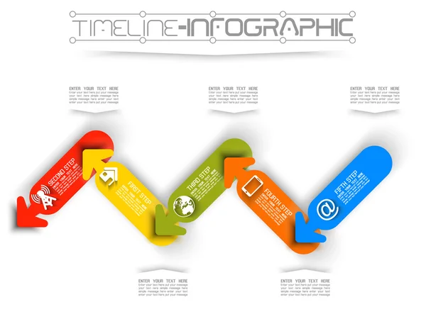 TIMELINE INFOGRAPHIC NEW STYLE  15 — Stock Vector