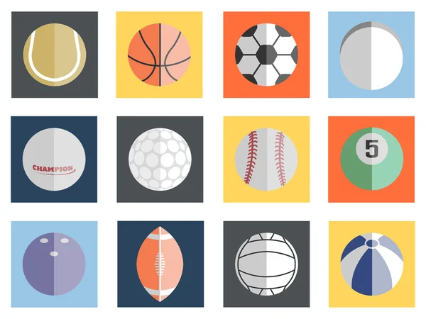 VARIOUS BALLS PLAT DESIGN —  Vetores de Stock