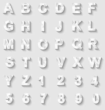 Alfabe yeni stil Modern beyaz