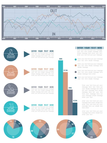 RÉSUMÉ DES DOCUMENTS D'AFFAIRES, DES FLYERS, DES AFFICHES ET DES LIEUX, DES PLATS, DES AFFAIRES ET DES Icônes 4 — Image vectorielle