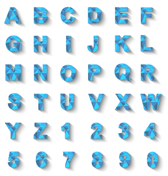 Alphabet neuen Stil modern blau — Stockvektor