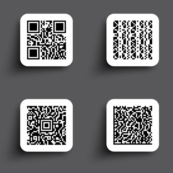 Symbole einfacher QR-Code — Stockvektor