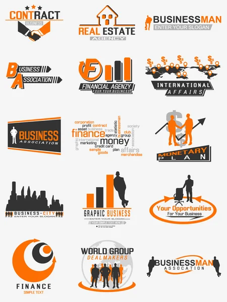 ICON NEGOCIOS PARA WEB ORANGE — Vector de stock