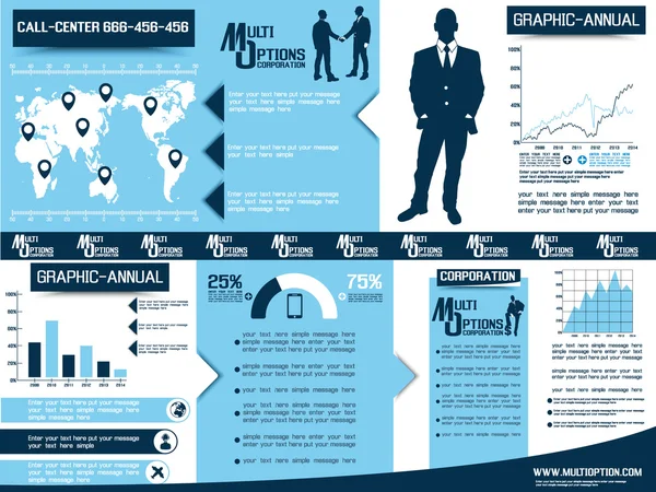 Infographic brožura leták časopis kryt — Stockový vektor