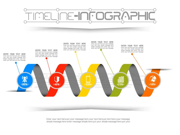 TIMELINE INFOGRAPHIC NEW STYLE  19 — Stock Vector