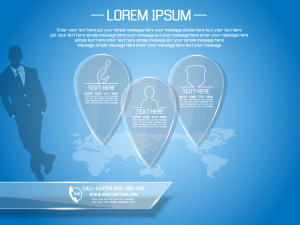 INFOGRAFÍA EMPRESA MUNDO GLAS — Archivo Imágenes Vectoriales