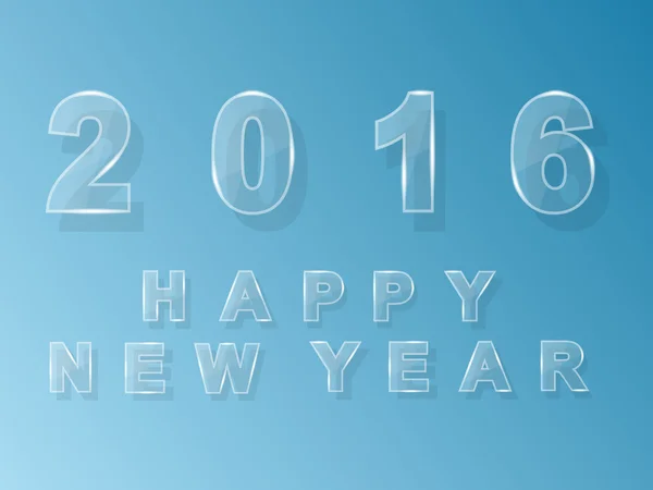 2016 GLASS FELIZ Año Nuevo — Vector de stock