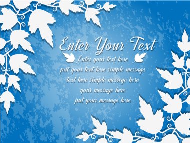 Arka plan mavi yaprakları